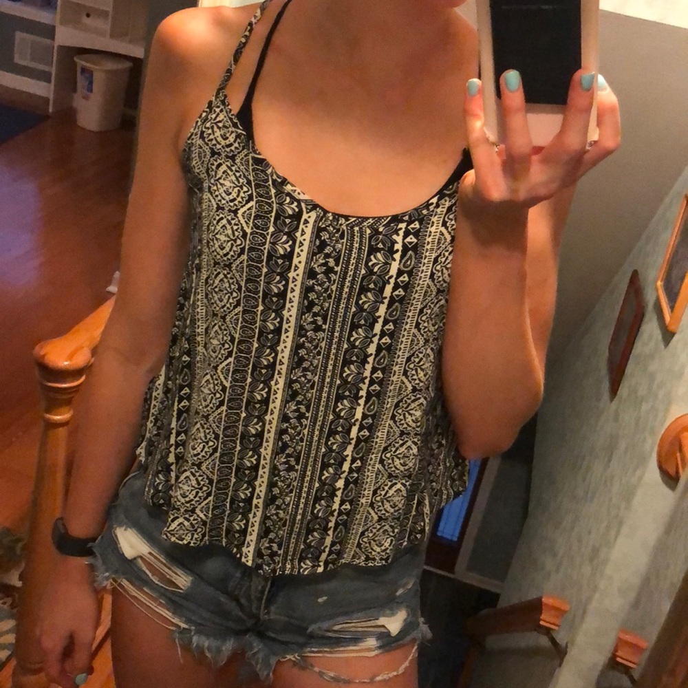 Boho Black and White Tank Top